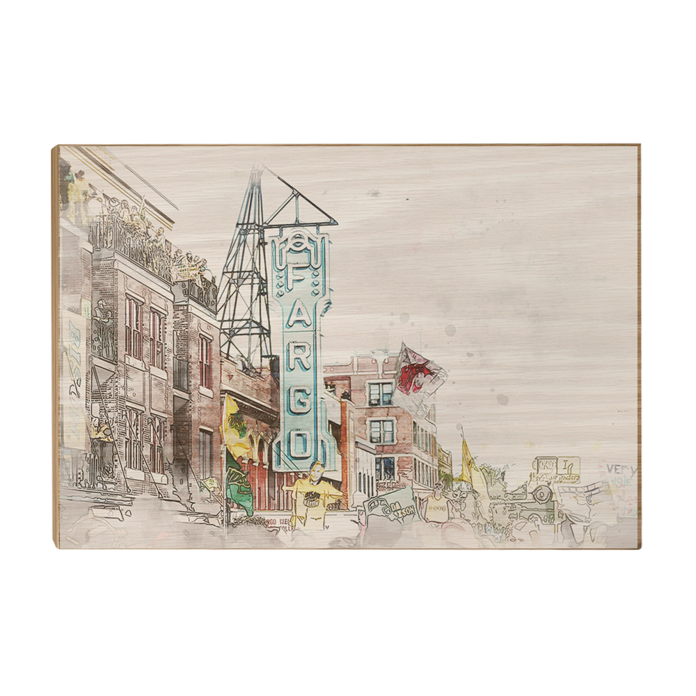 North Dakota State Bison - Game Day Watercolor