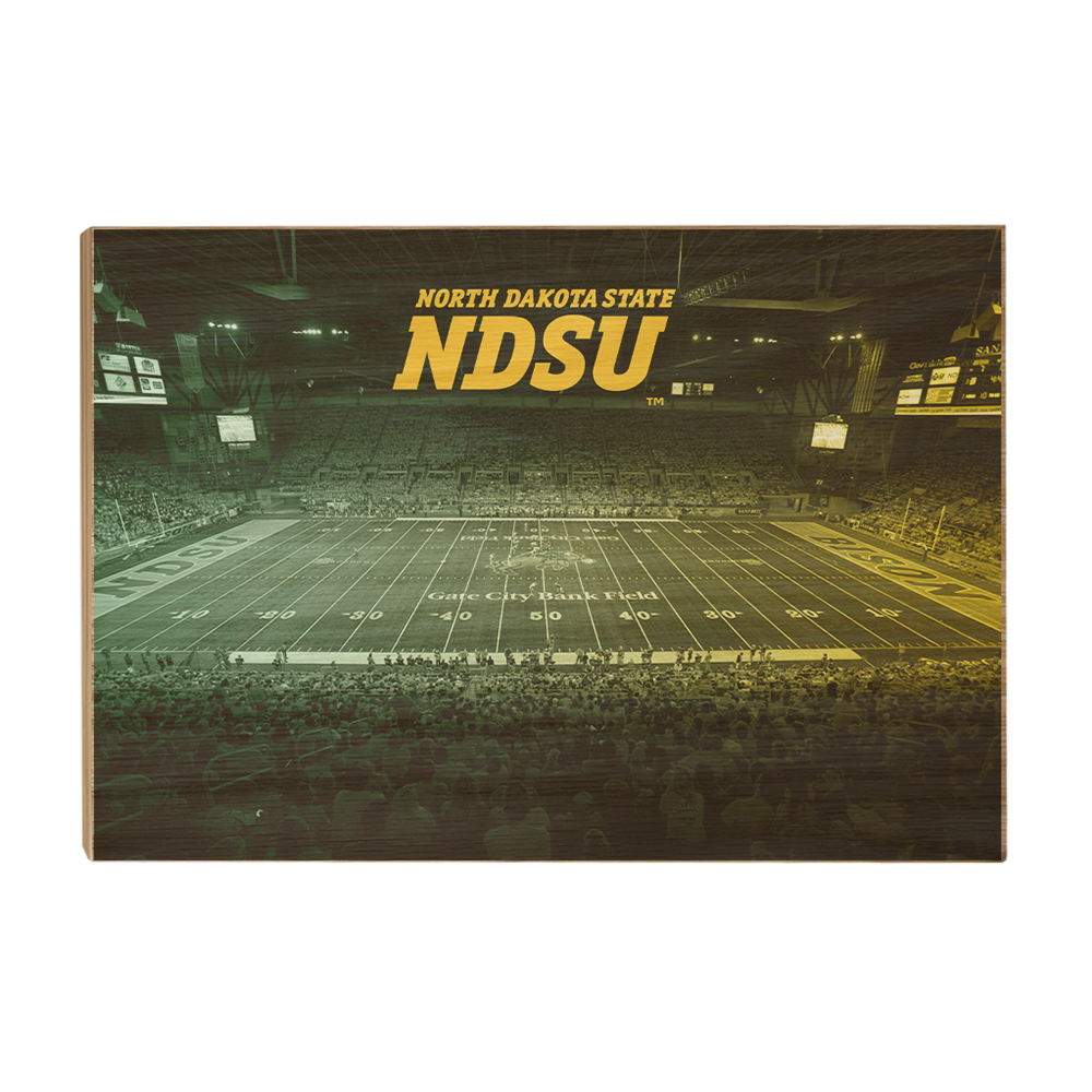 North Dakota State Bisons - Gate City Bank Field Duo Tone - College Wall Art #Canvas