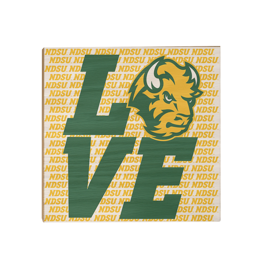 North Dakota State Bison - Love NDSU - College Wall Art #Canvas