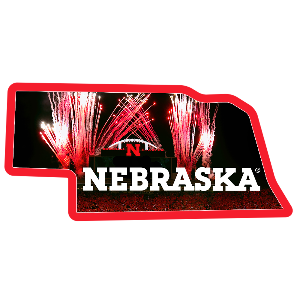 Nebraska Cornhuskers -  Nebraska State Single Layer Dimensional