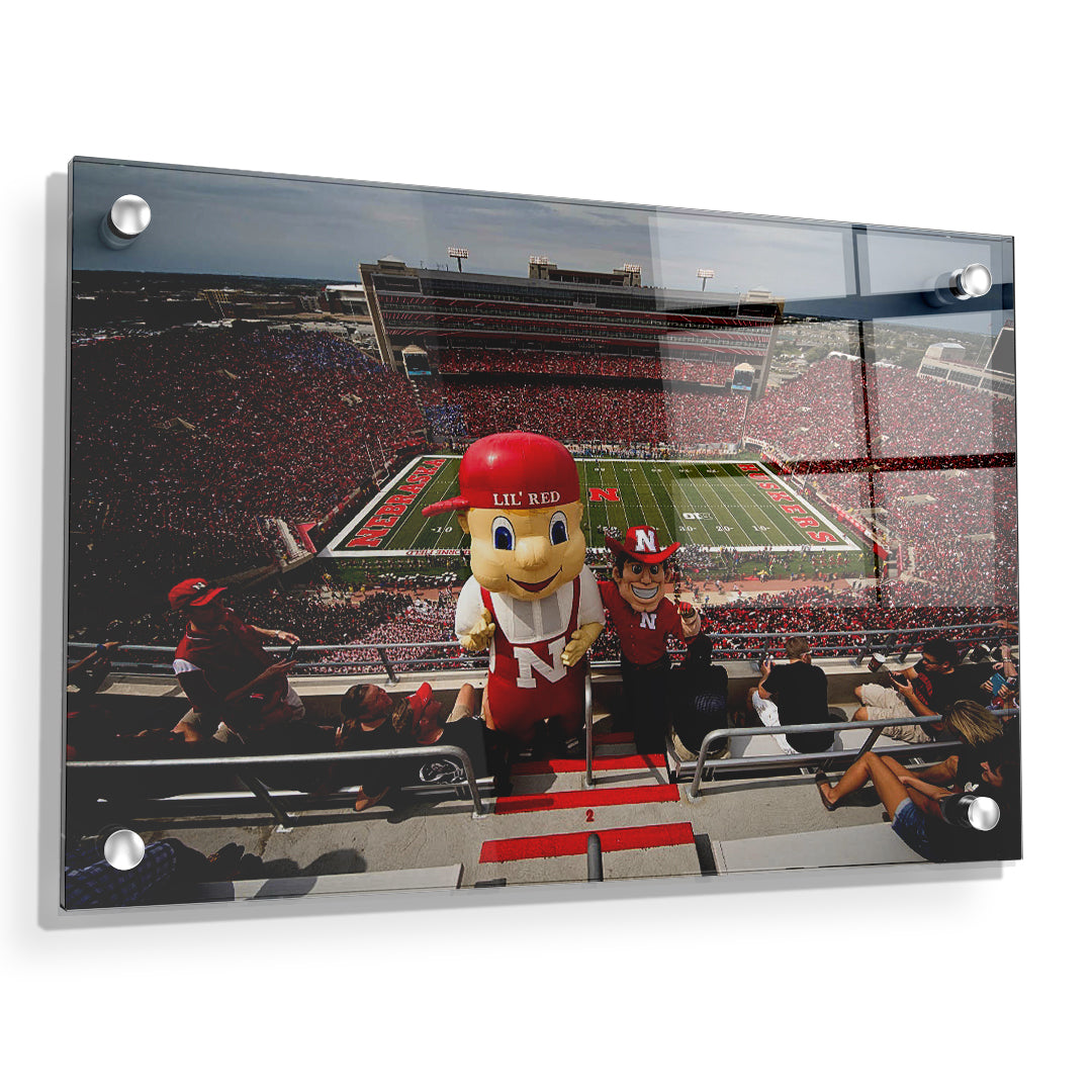Nebraska - Lil' Red and Herbie - College Wall Art #Canvas