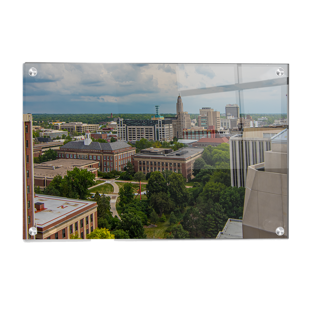 Nebraska Cornhuskers - Campus Aerial - College Wall Art #Canvas