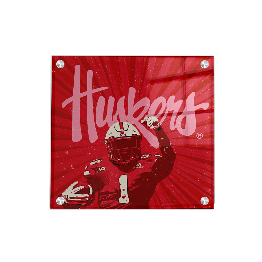 Nebraska Cornhuskers - Huskers Retro - College Wall Art #Canvas