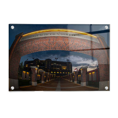 Nebraska Cornhuskers - Sunset through the Hall of Fame - College Wall Art #Acrylic