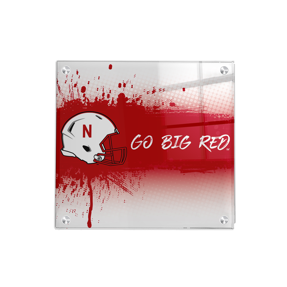 Nebraska Cornhuskers - Go Big Red Spray Paint - College Wall Art #Canvas