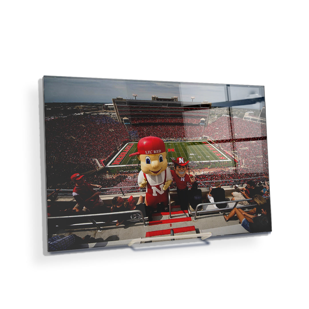 Nebraska - Lil' Red and Herbie - College Wall Art #Canvas