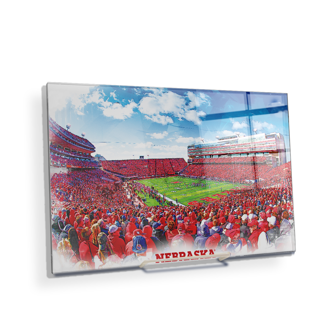 Nebraska Cornhuskers - Nebraska Paint - College Wall Art #Canvas