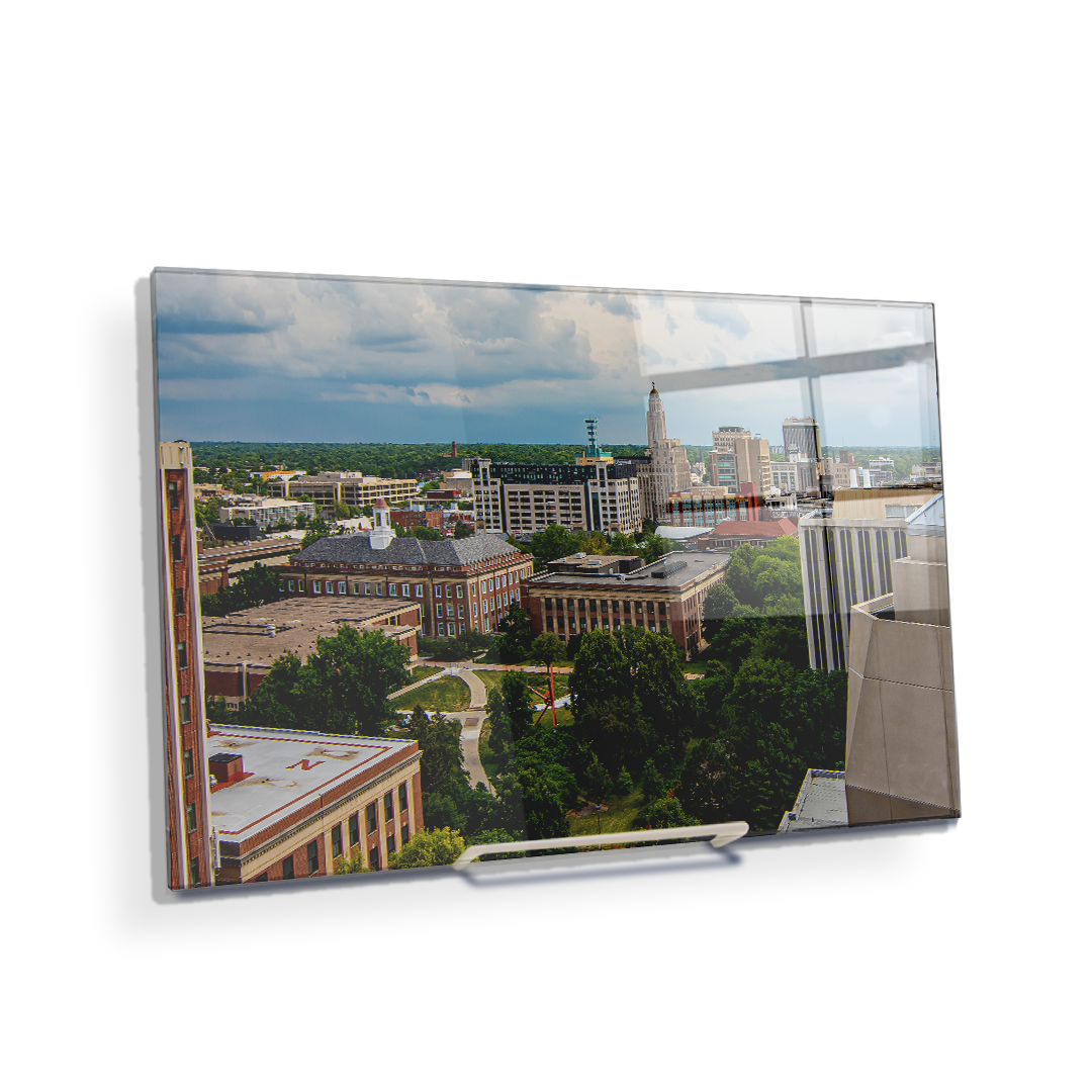 Nebraska Cornhuskers - Campus Aerial - College Wall Art #Canvas