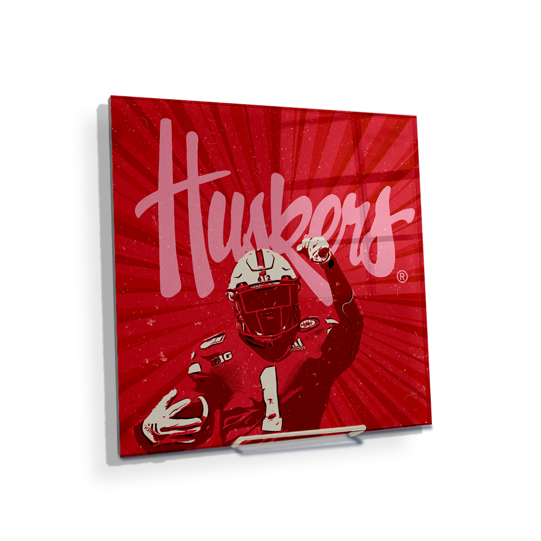 Nebraska Cornhuskers - Huskers Retro - College Wall Art #Canvas