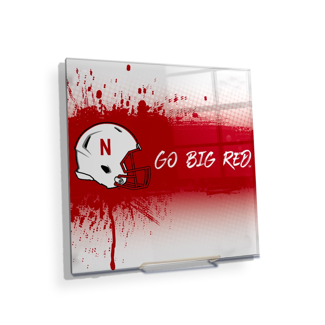 Nebraska Cornhuskers - Go Big Red Spray Paint - College Wall Art #Canvas