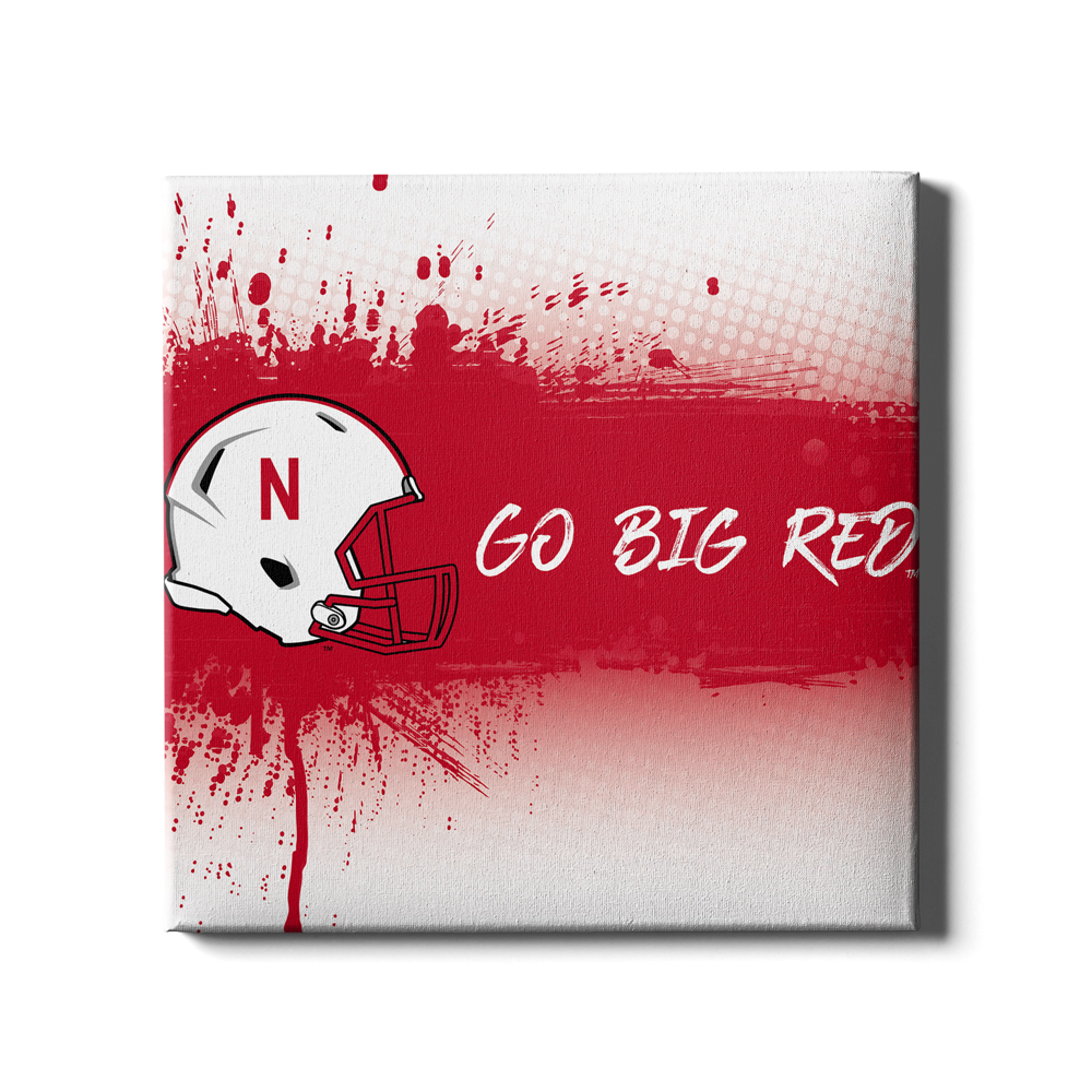 Nebraska Cornhuskers - Go Big Red Spray Paint - College Wall Art #Canvas