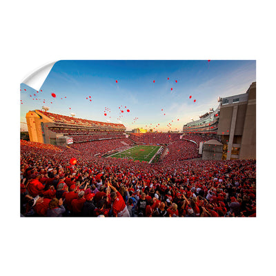 Nebraska - Red Balloons - College Wall Art #Wall Decal