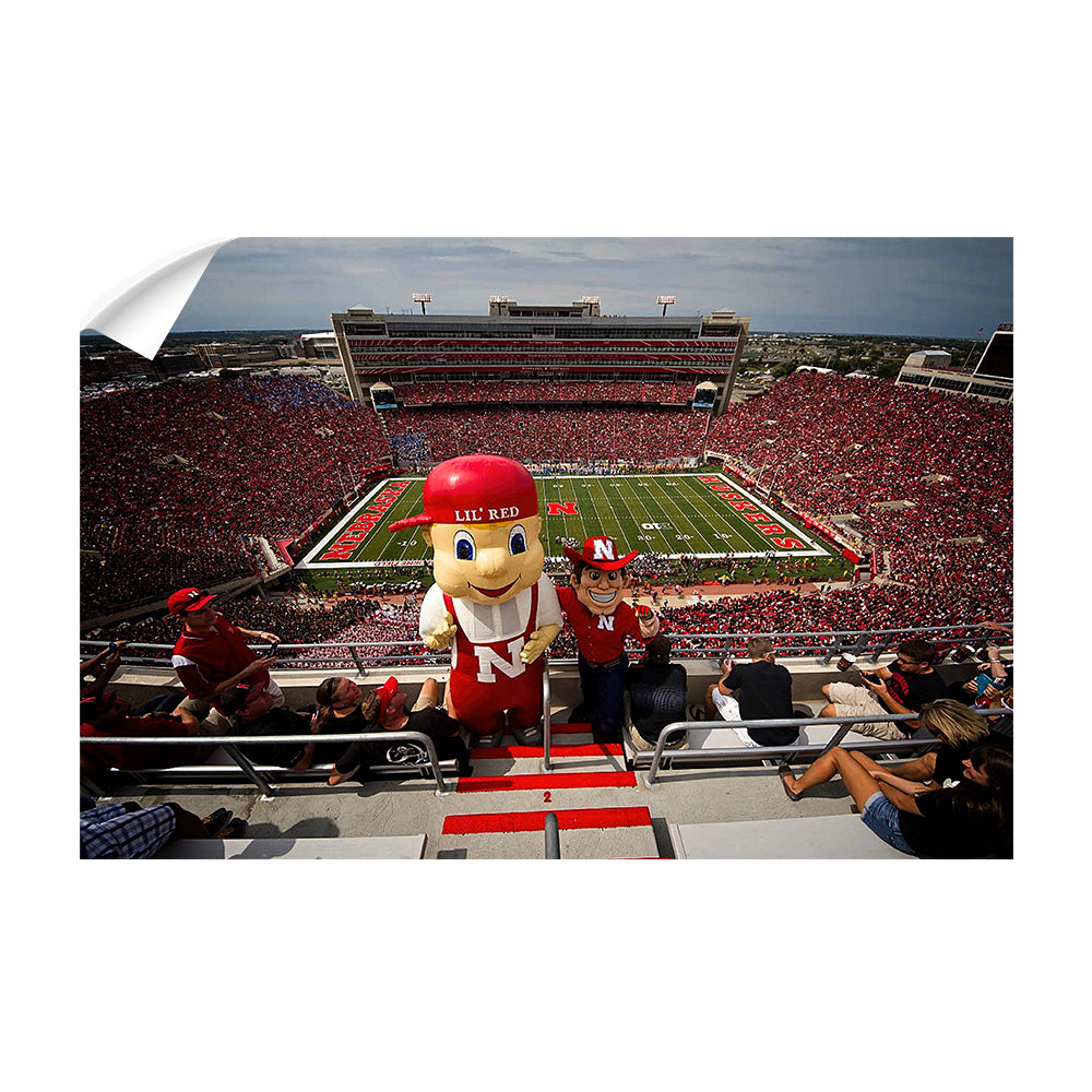 Nebraska - Lil' Red and Herbie - College Wall Art #Canvas