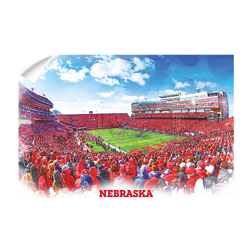 Nebraska Cornhuskers - Nebraska Paint - College Wall Art #Canvas