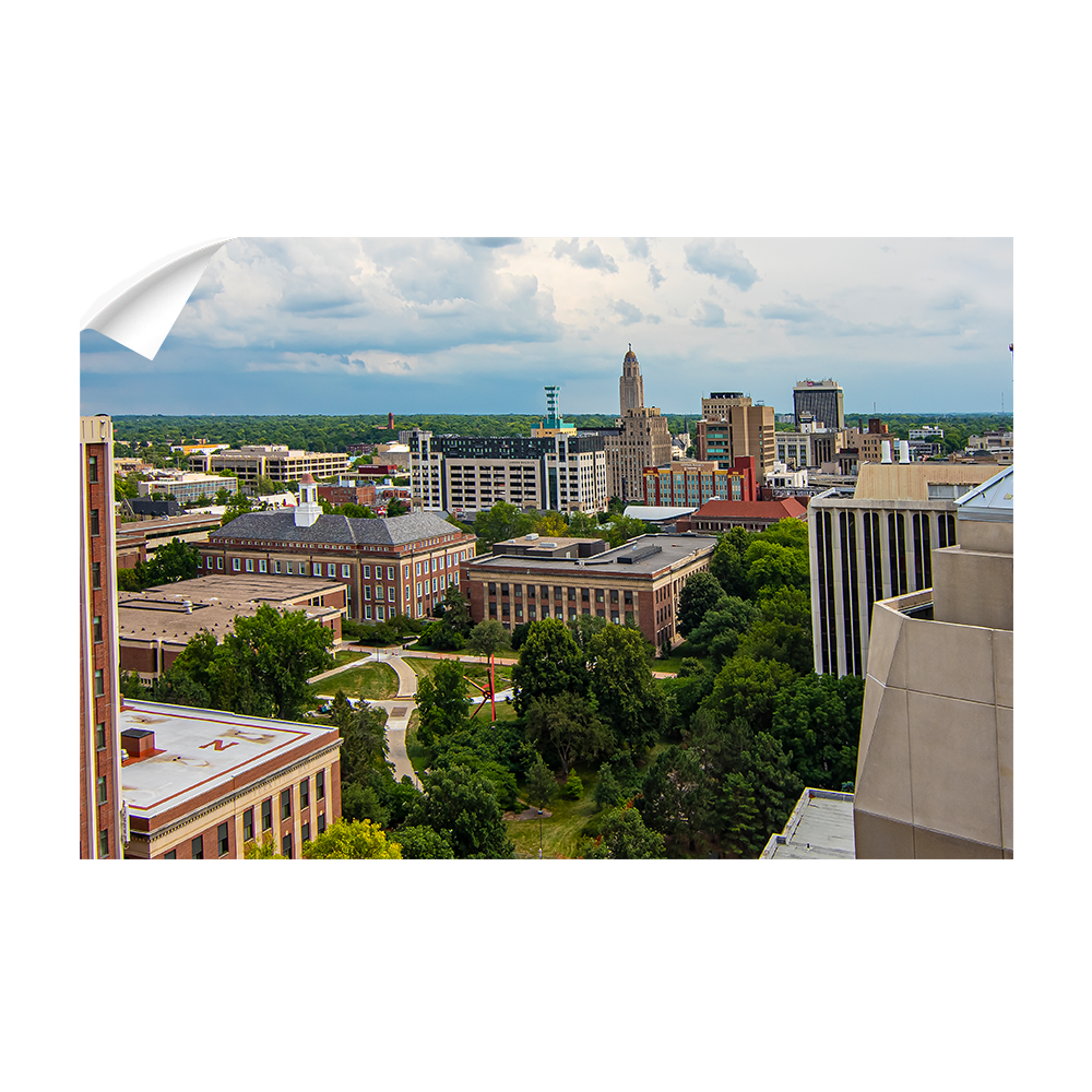 Nebraska Cornhuskers - Campus Aerial - College Wall Art #Canvas