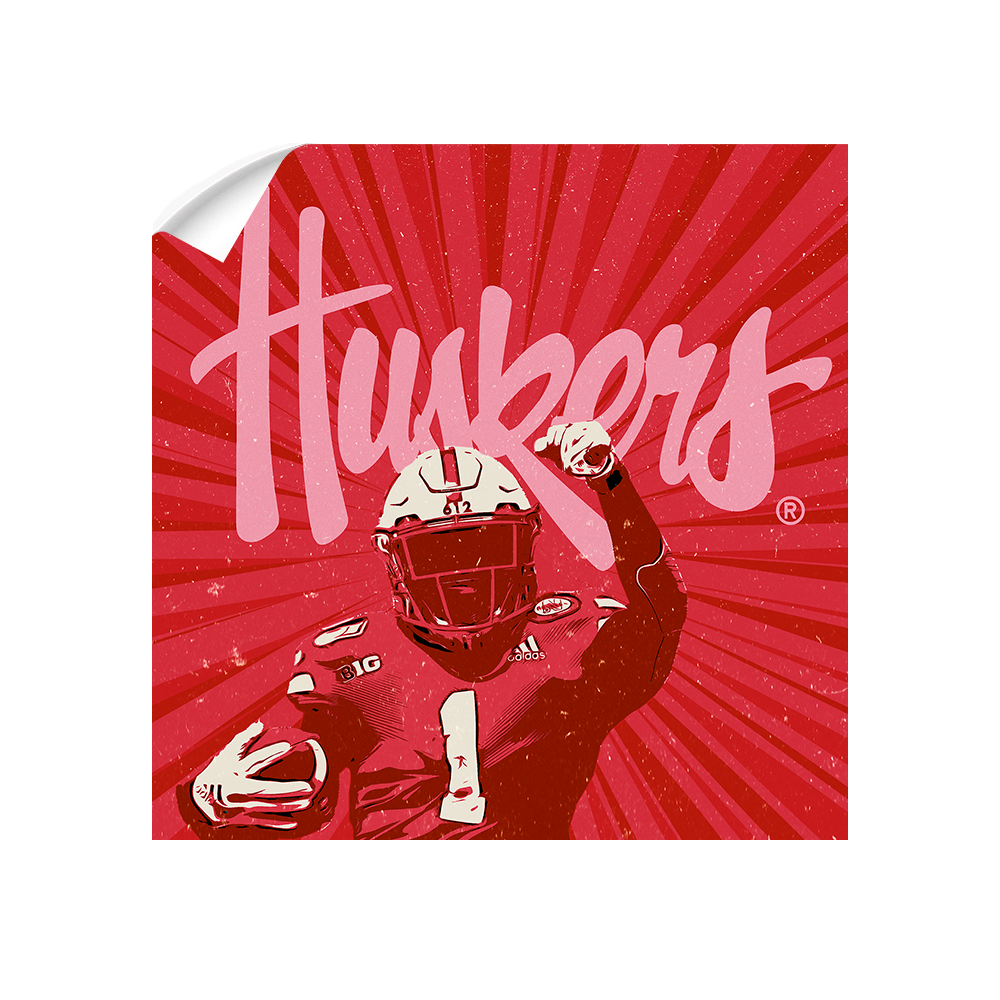 Nebraska Cornhuskers - Huskers Retro - College Wall Art #Canvas