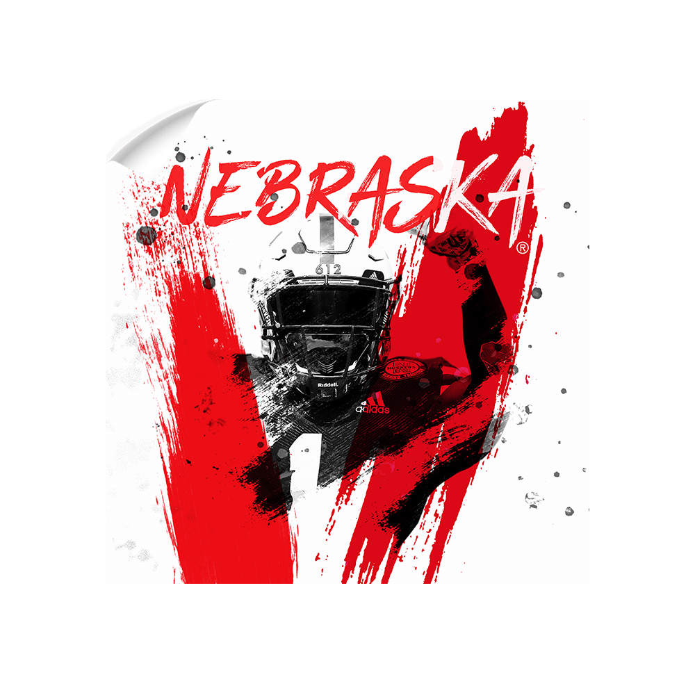Nebraska Cornhuskers - Nebraska Paint - College Wall Art #Canvas