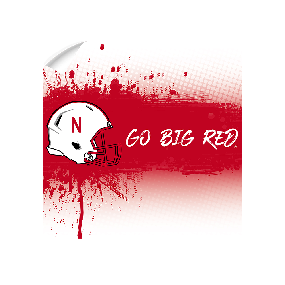 Nebraska Cornhuskers - Go Big Red Spray Paint - College Wall Art #Canvas