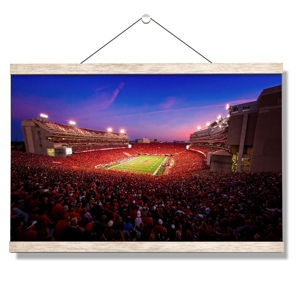 Nebraska - Memorial Sunset - College Wall Art #Canvas