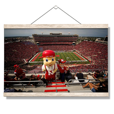 Nebraska - Lil' Red and Herbie - College Wall Art #Hanging Canvas