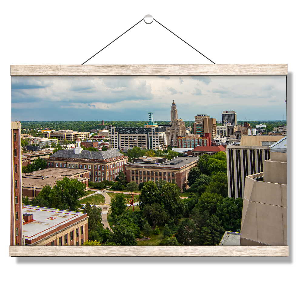 Nebraska Cornhuskers - Campus Aerial - College Wall Art #Canvas