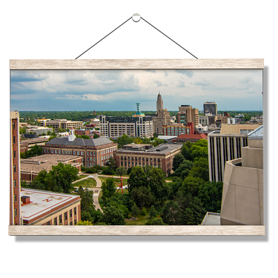 Nebraska Cornhuskers - Campus Aerial - College Wall Art #Hanging Canvas