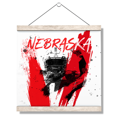Nebraska Cornhuskers - Nebraska Paint - College Wall Art #Hanging Canvas