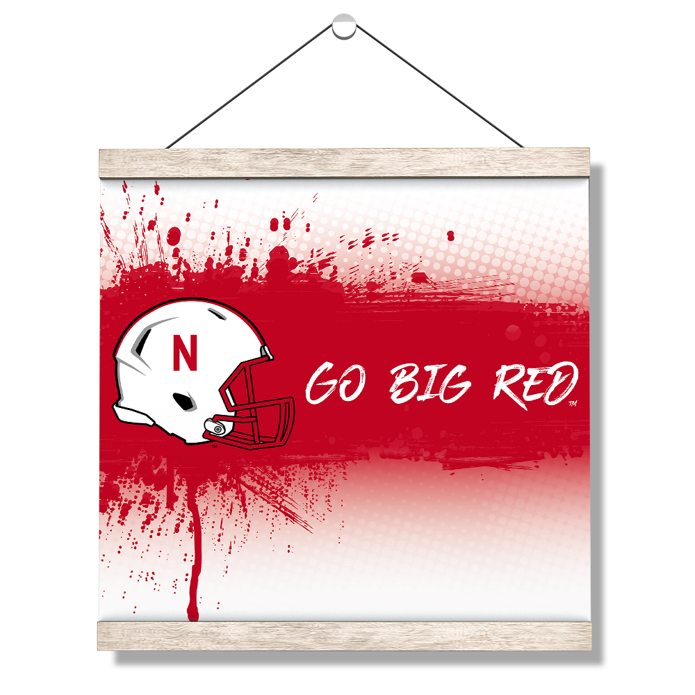 Nebraska Cornhuskers - Go Big Red Spray Paint - College Wall Art #Canvas