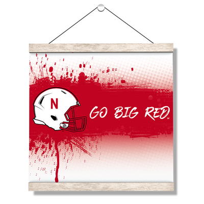 Nebraska Cornhuskers - Go Big Red Spray Paint - College Wall Art #Hanging Canvas