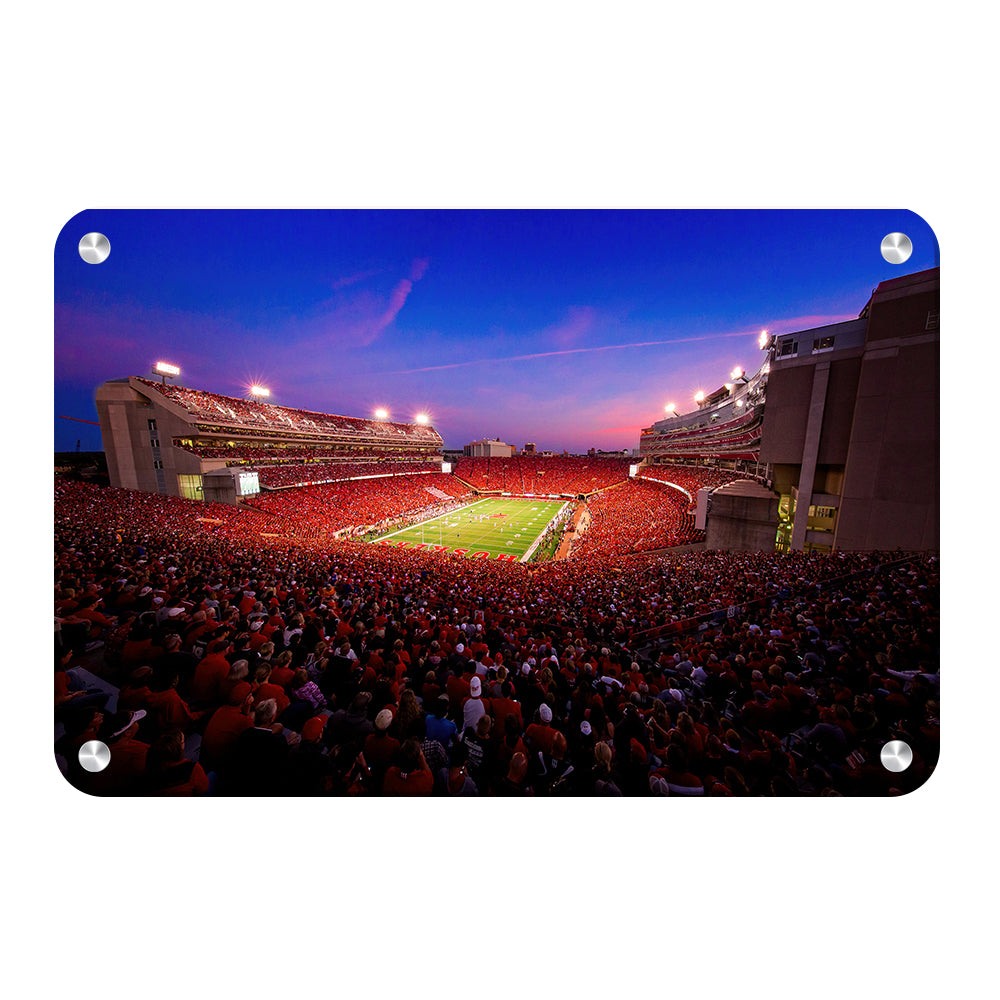 Nebraska - Memorial Sunset - College Wall Art #Canvas