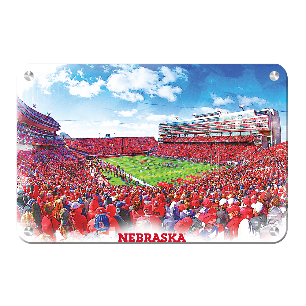 Nebraska Cornhuskers - Nebraska Paint - College Wall Art #Canvas