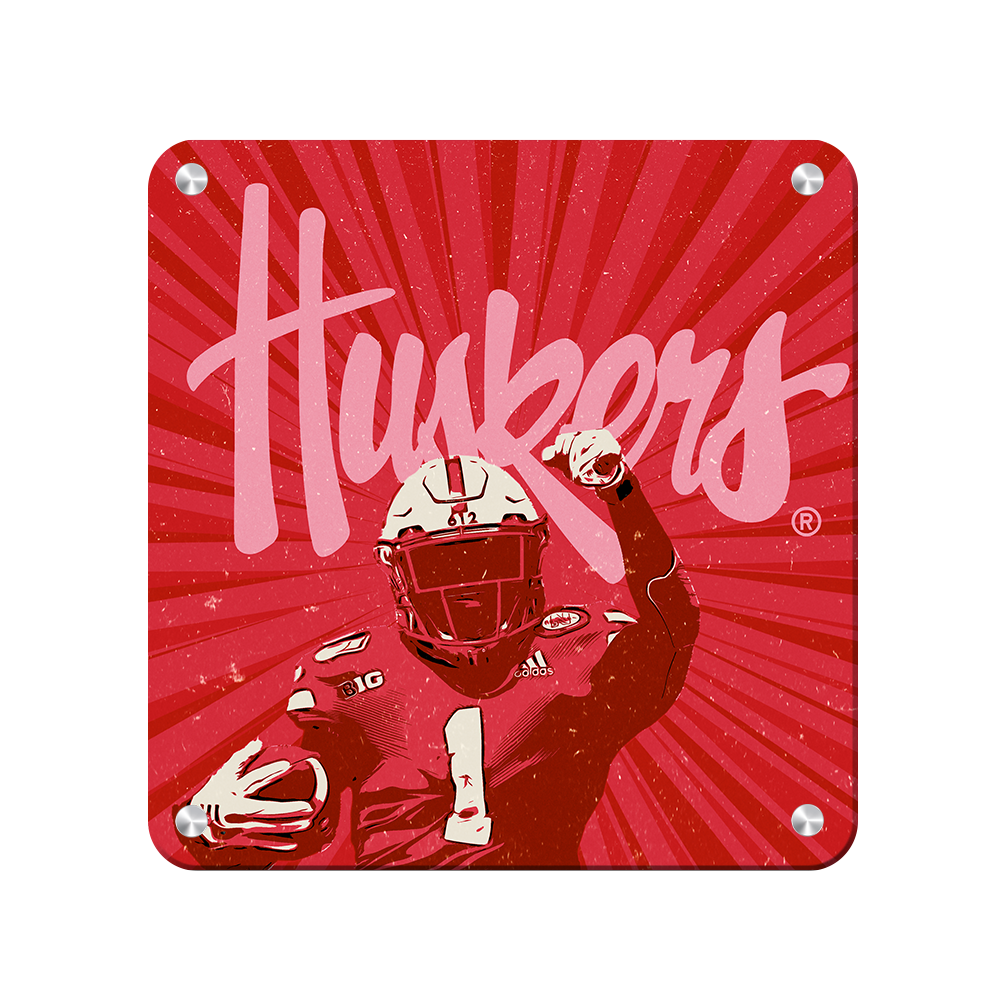 Nebraska Cornhuskers - Huskers Retro - College Wall Art #Canvas