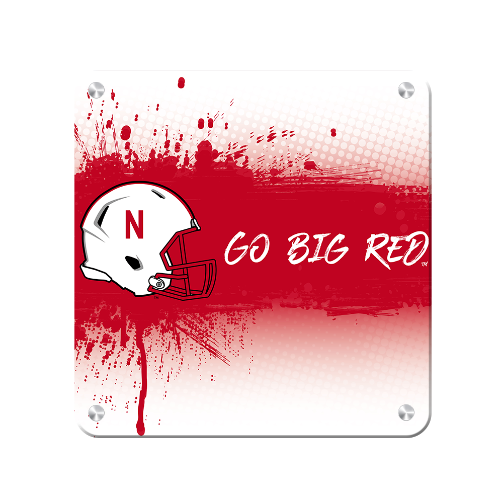 Nebraska Cornhuskers - Go Big Red Spray Paint - College Wall Art #Canvas