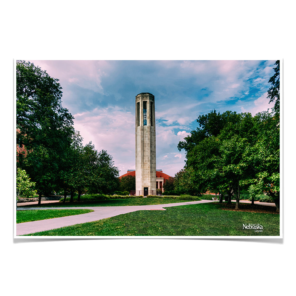 Nebraska - Mueller Tower - College Wall Art #Canvas