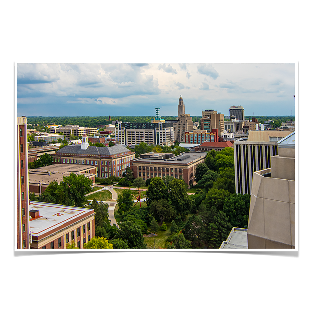 Nebraska Cornhuskers - Campus Aerial - College Wall Art #Canvas