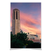 Nebraska Cornhuskers - Sunset, Mueller Tower and Memorial - College Wall Art #Poster