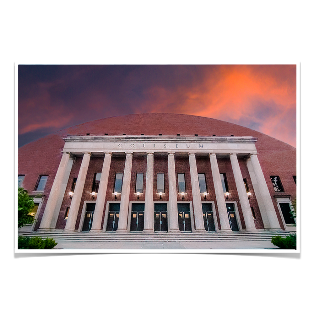 Nebraska Cornhuskers - The Coliseum Sunrise - College Wall Art #Canvas