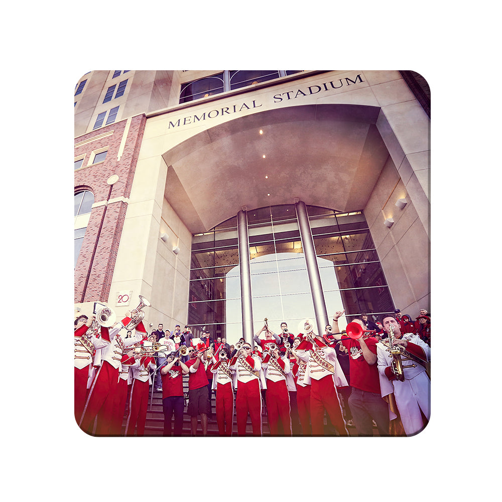 Nebraska - Cornhusker Band on the steps of Memorial - College Wall Art #Canvas