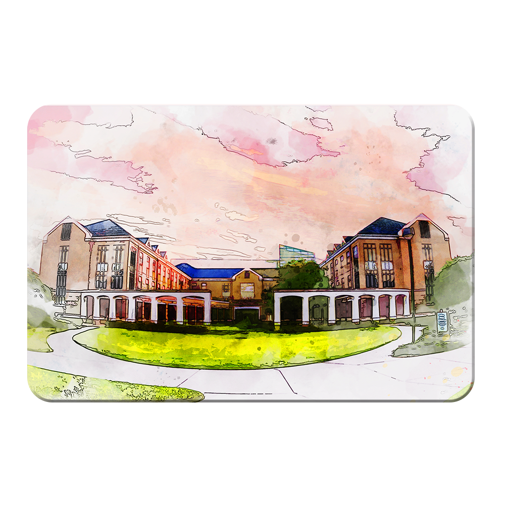 Nebraska Cornhuskers - Kaufman Education Residential Center Watercolor - College Wall Art #Canvas