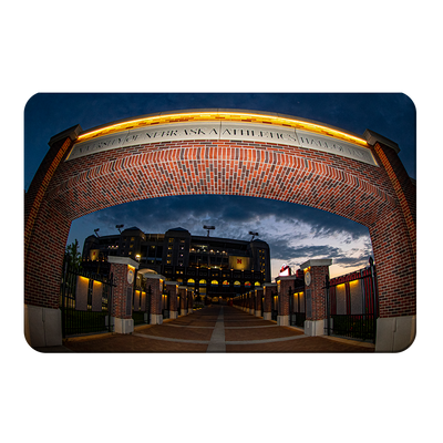 Nebraska Cornhuskers - Sunset through the Hall of Fame - College Wall Art #PVC