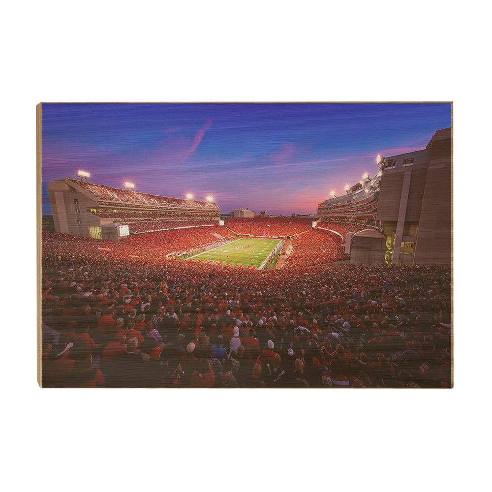 Nebraska - Memorial Sunset - College Wall Art #Canvas