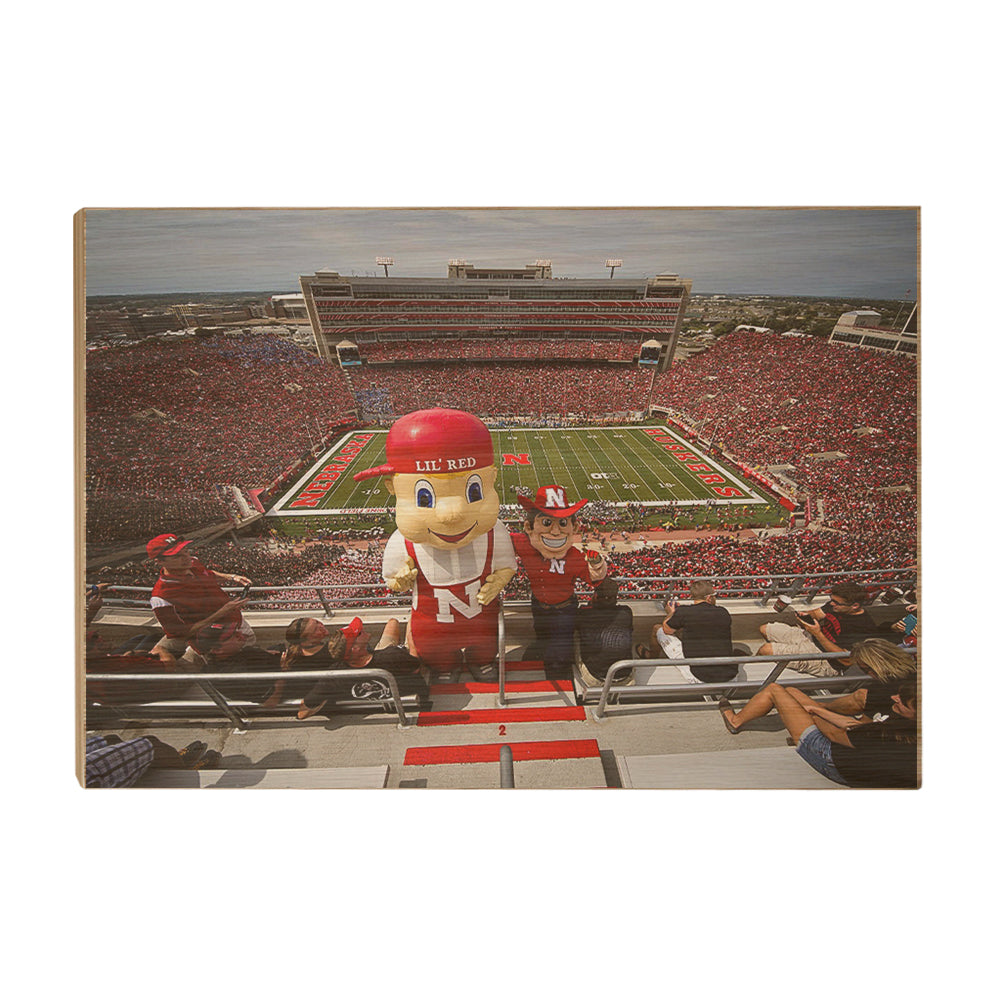 Nebraska - Lil' Red and Herbie - College Wall Art #Canvas