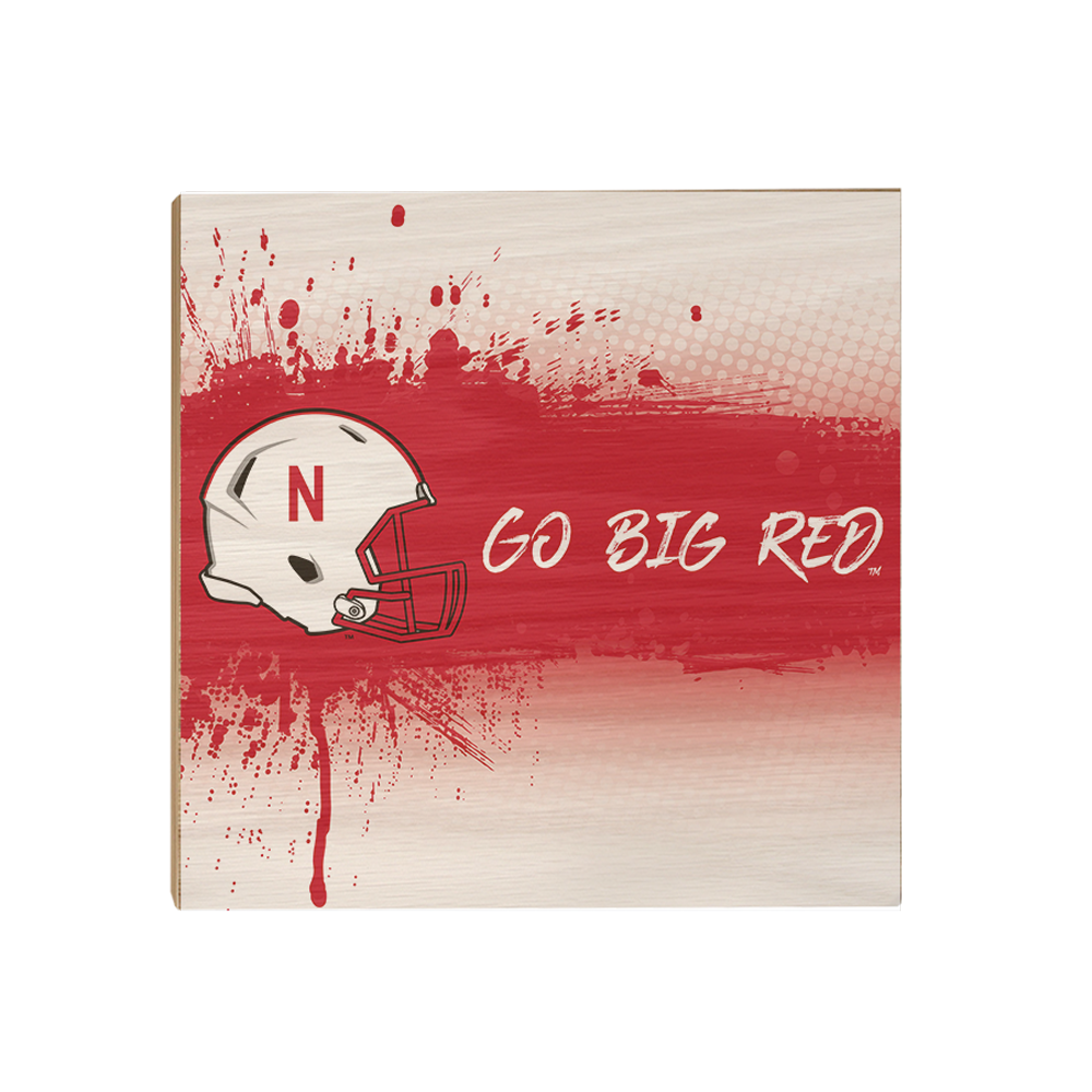 Nebraska Cornhuskers - Go Big Red Spray Paint - College Wall Art #Canvas