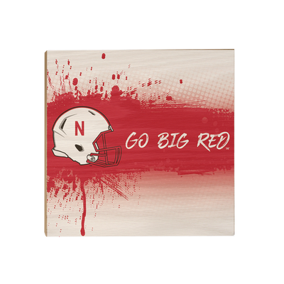Nebraska Cornhuskers - Go Big Red Spray Paint - College Wall Art #Wood