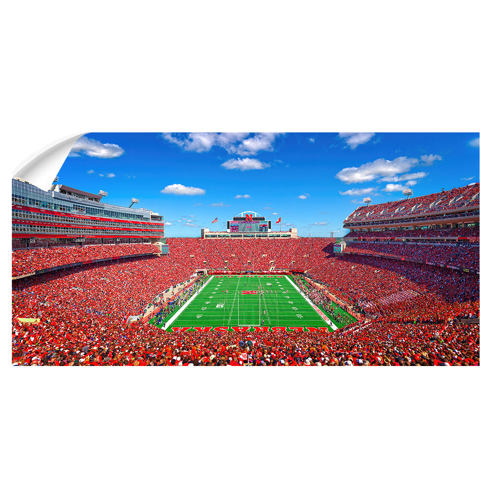 Nebraska - Memorial Stadium Pano - College Wall Art  #Canvas