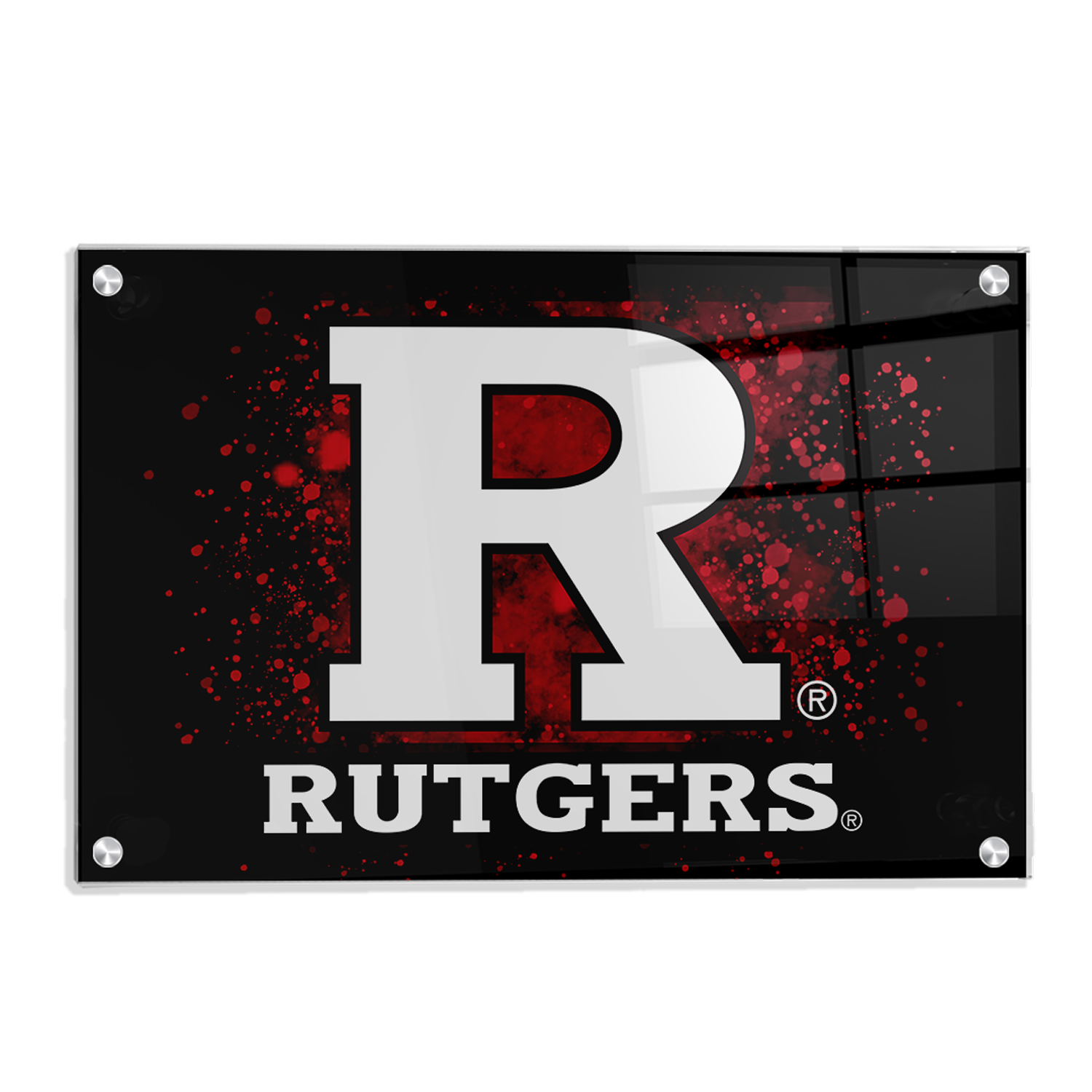 Rutgers Scarlet Knights - Rutgers R - College Wall Art #Canvas