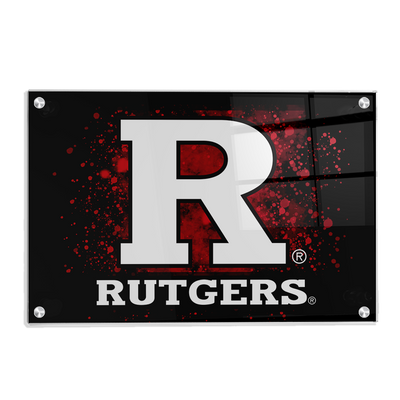 Rutgers Scarlet Knights - Rutgers R - College Wall Art #Acrylic