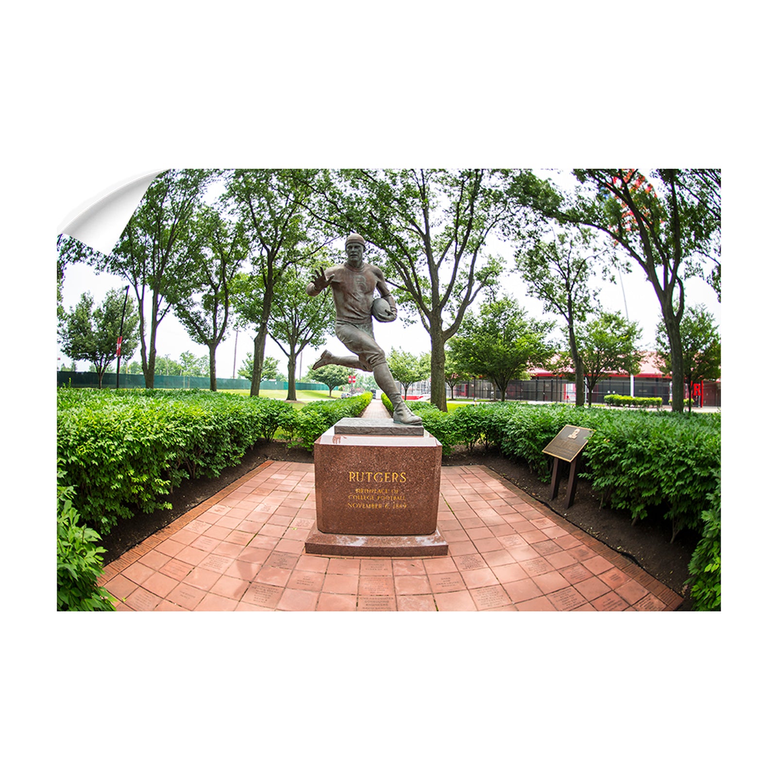 Rutgers Scarlet Knights - Birthplace Statue - College Wall Art #Canvas