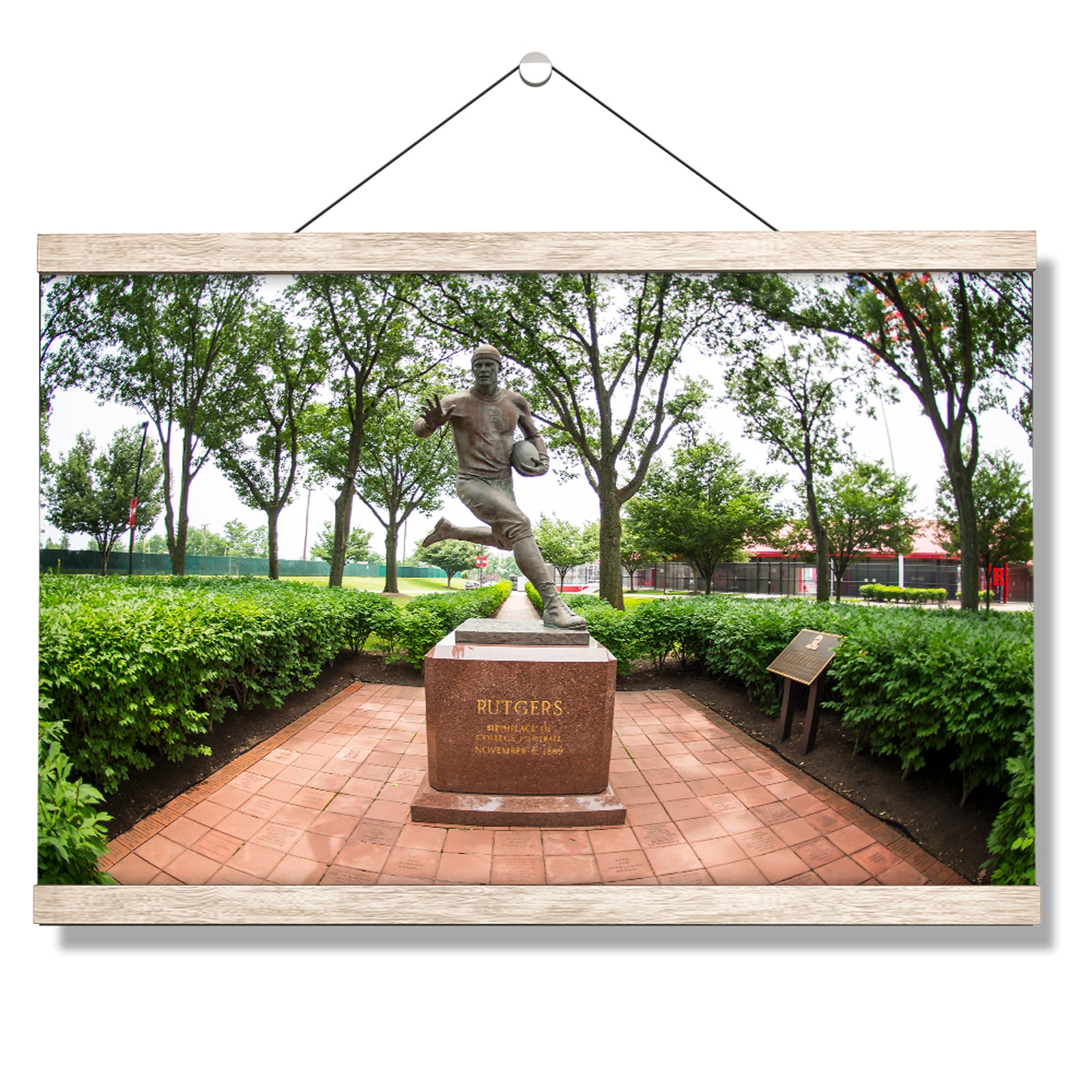 Rutgers Scarlet Knights - Birthplace Statue - College Wall Art #Canvas