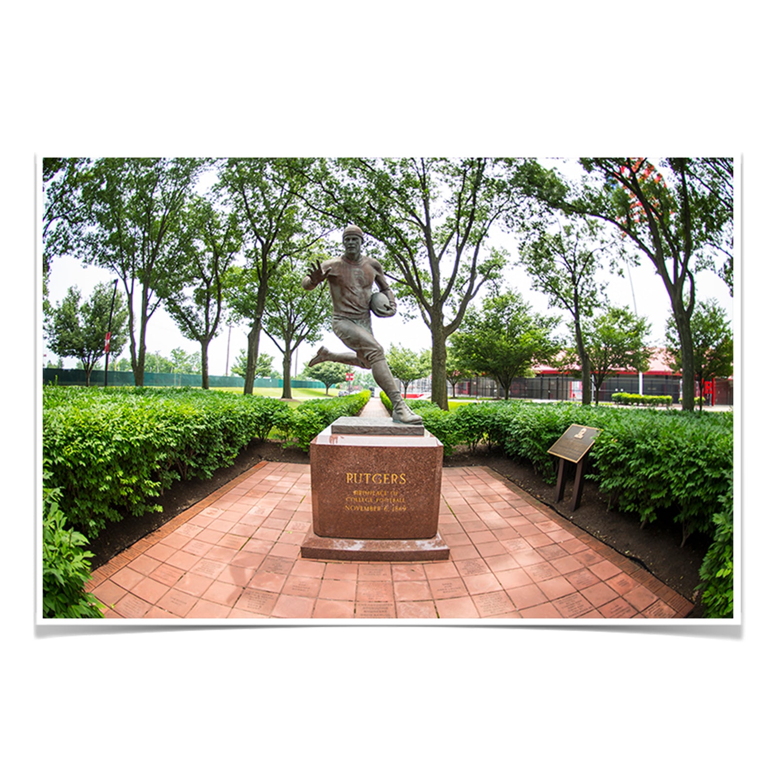 Rutgers Scarlet Knights - Birthplace Statue - College Wall Art #Canvas